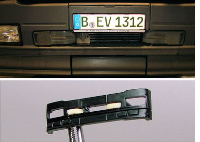 Originalstoßfänger im Vergleich zur Miniatur