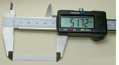 Messschieber, Kunststoffstreifen