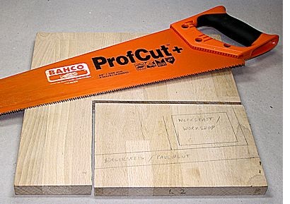 die ausgeschnittene Grundplatte