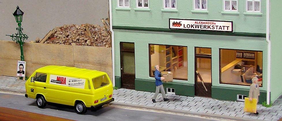 Detailaufnahme des fertigen Dioramas