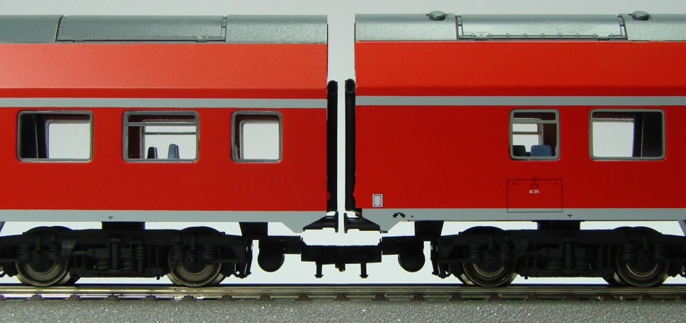 die Wagen nach Umrüstung auf die Profikupplung