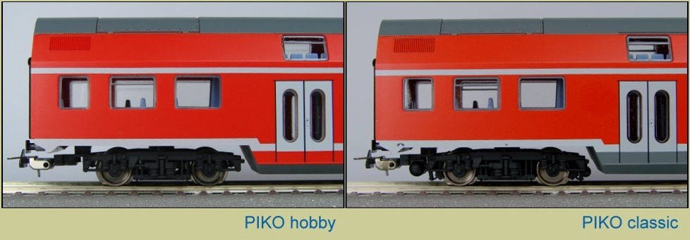 Seitenansichten im Vergleich