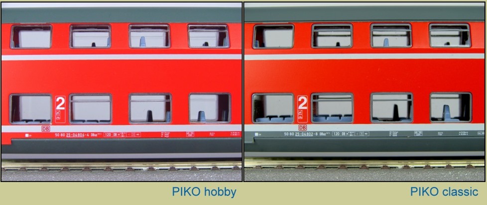 Seitenansichten im Vergleich