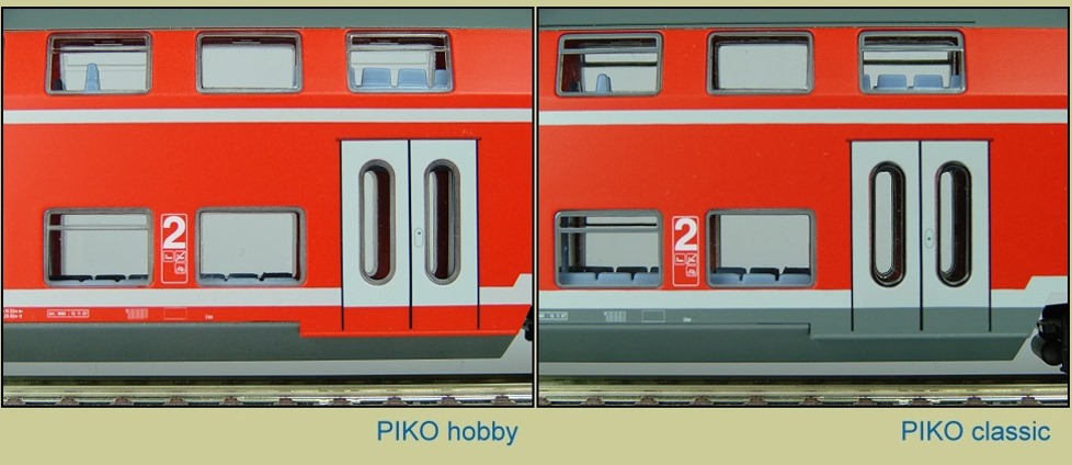 Seitenansichten im Vergleich