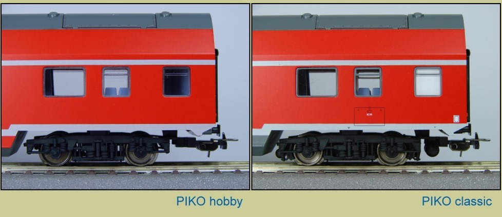 Seitenansichten im Vergleich