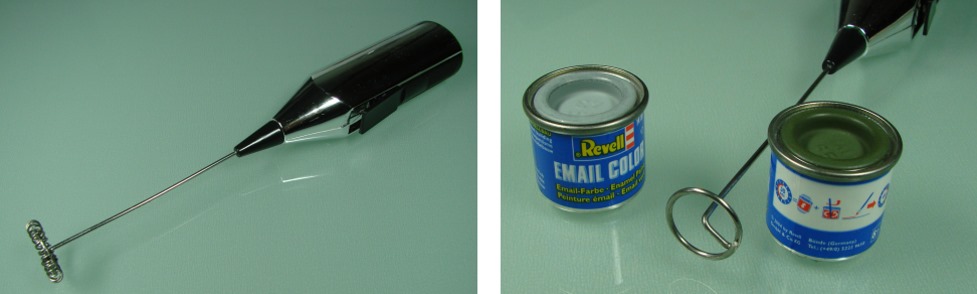 der Milchaufschäumer vor und nach dem Umbau