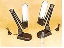 2 mobile, zusammenklappbare Fotoleuchten