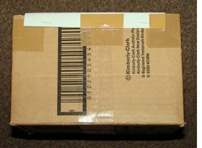 die Hintergrundblätter werden mit Paketband an der Studiorückwand fixiert