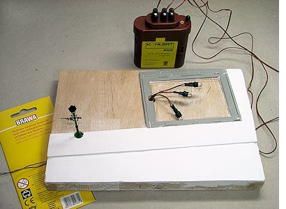 die Straßenlaterne am endgültigen Ort