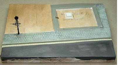 die grau eingefärbten Gipsflächen