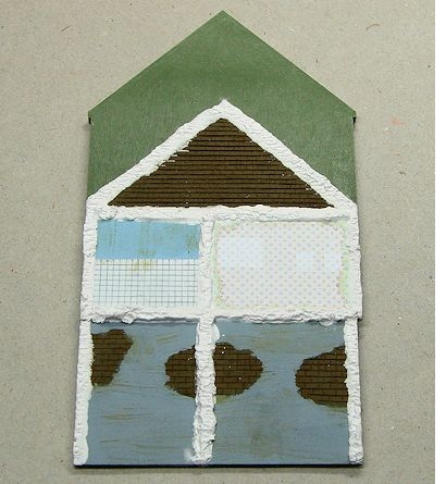 Reste der Mauern des ehemaligen Nachbargebäudes, nachgebildet aus Gips